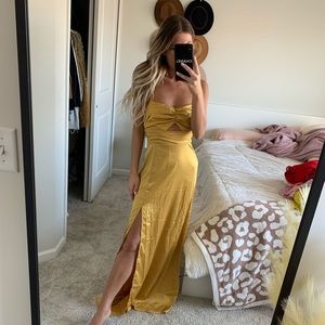 Mustard maxi dress
